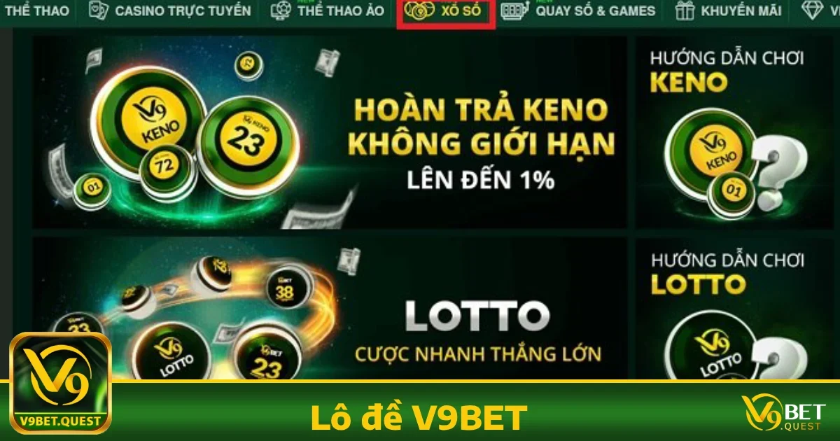 Lô đề V9bet 1 Điểm đặc biệt khi chơi Lô đề V9BET